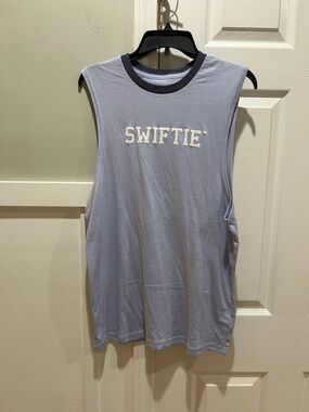 Swiftie Sleeveless Tank Top in Light Blue - Size M